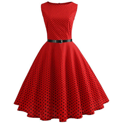Robe Année 60 Rouge - Madame Pin Up