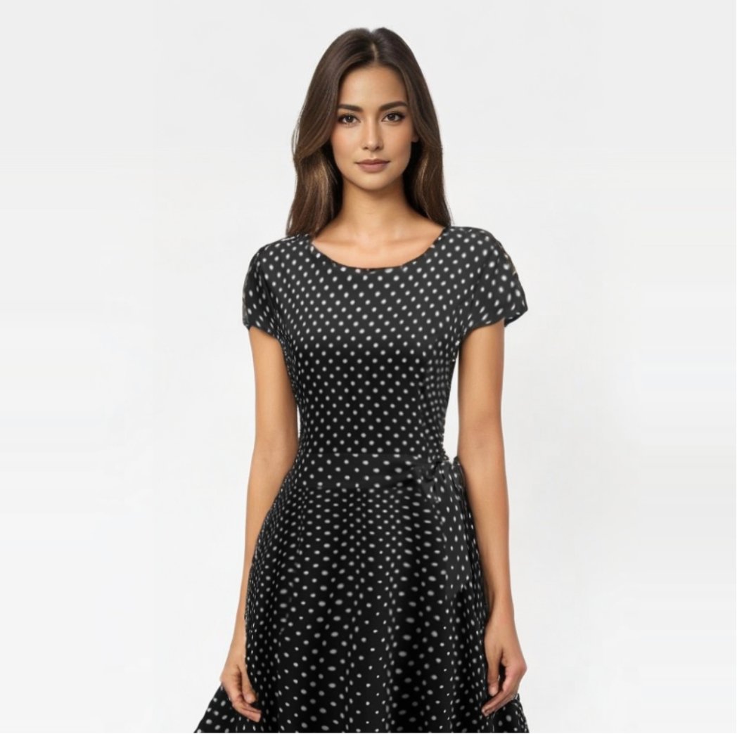 Robe pin up hotsell noir a pois