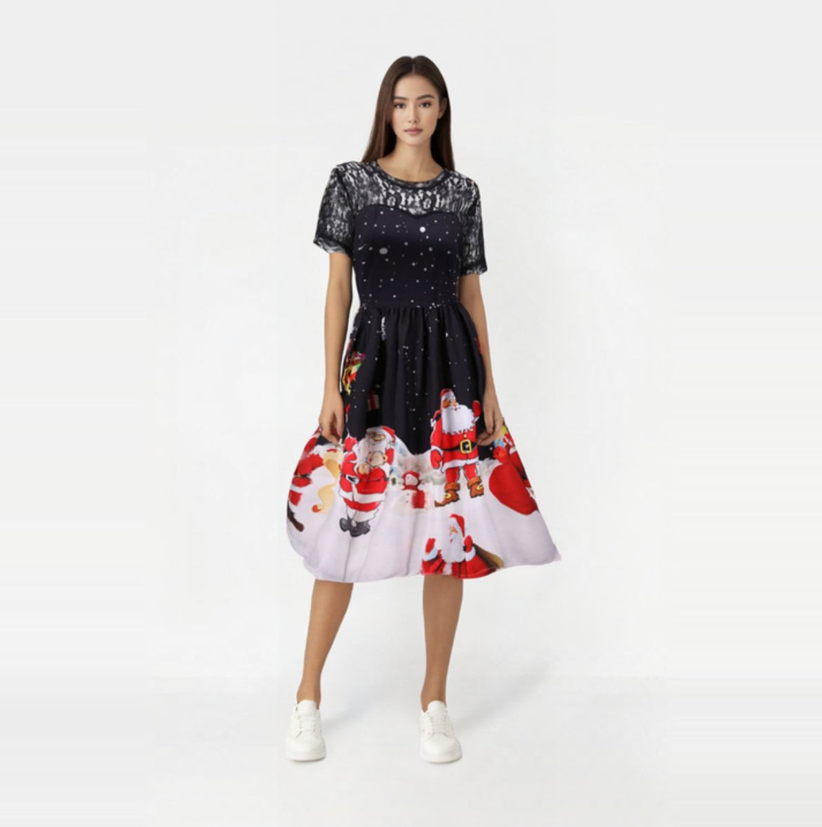 Robe motif noel discount
