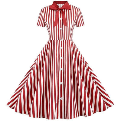 Robe Style Année 50 Bouton - Madame Pin Up