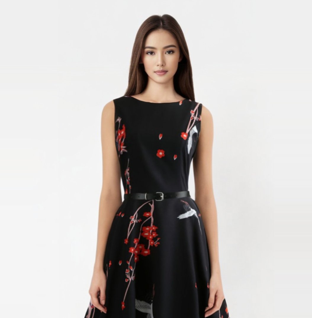 Robe Vintage Ann e 60 Cerise