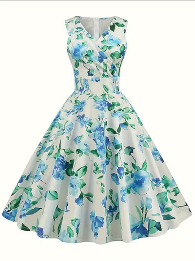 Robe vintage maxi tissée femme, coupe trapèze et imprimé bohème, longueur au sol, parfaite pour un look décontracté