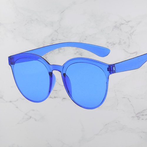 lunettes rondes bleues femme