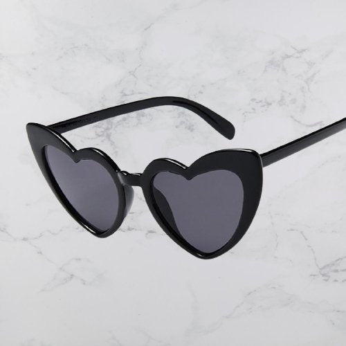 Lunettes coeur noir clearance
