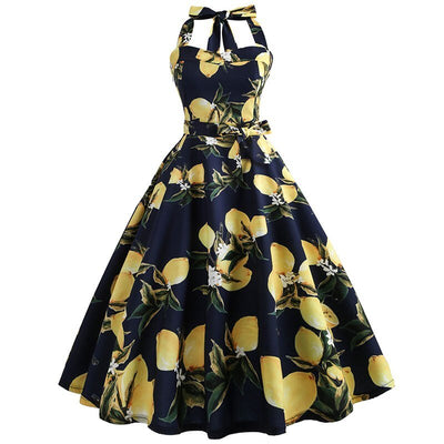 Robe Année 50 Avec Des Citrons - Madame Pin Up