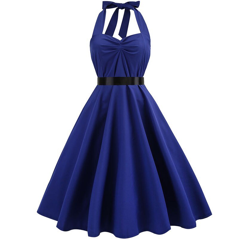 Robe Ann 233 E 50 Pin Up Bleu Ciel Madame Vintage