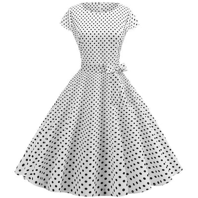 Robe Année 60 Noire Et Blanche - Madame Pin Up