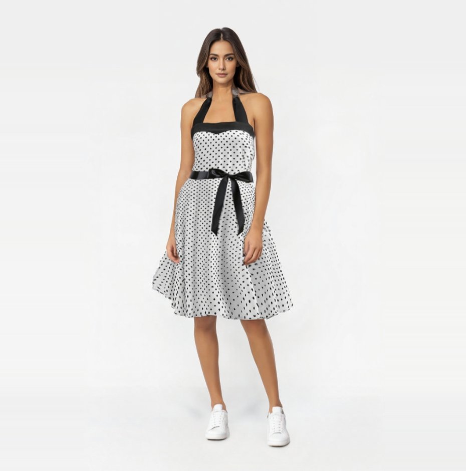 Robe année 50 blanche on sale