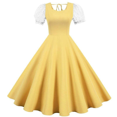 Robe Années 50 Jaune - Madame Pin Up