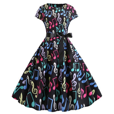Robe Années 50 Multicolore - Madame Pin Up