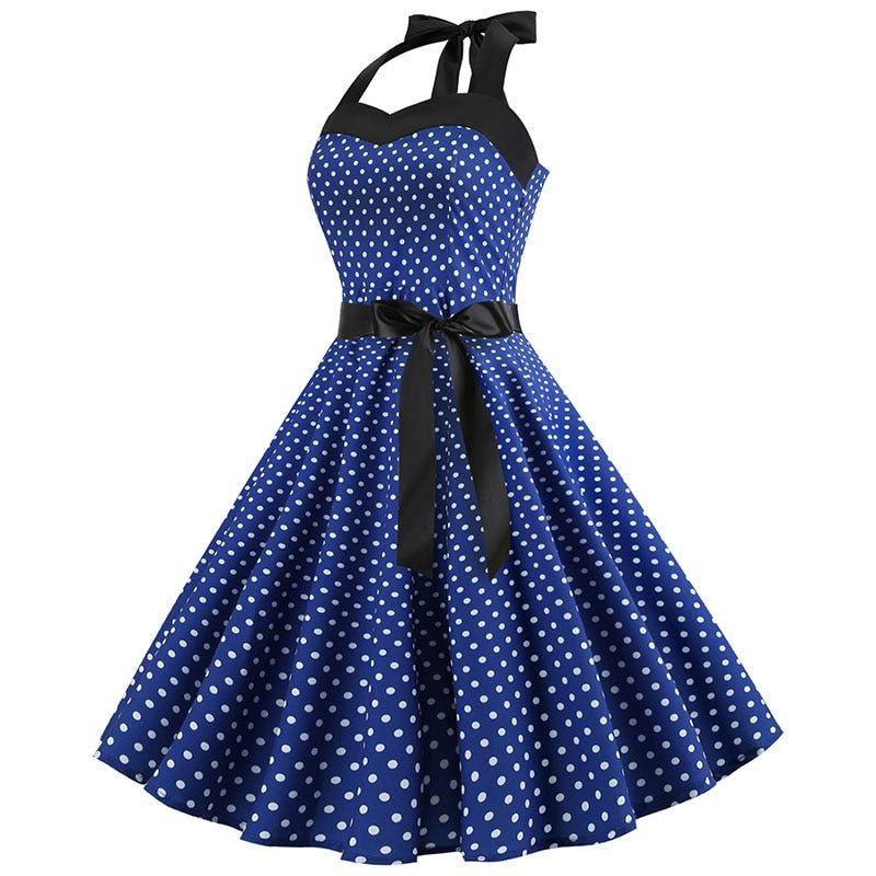 Robes Annees 50 Vintage Bleu Madame Pin Up