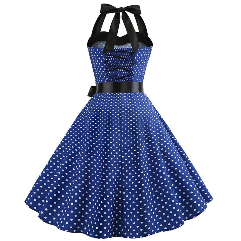 Robes Ann es 50 Vintage Bleu Madame Pin Up
