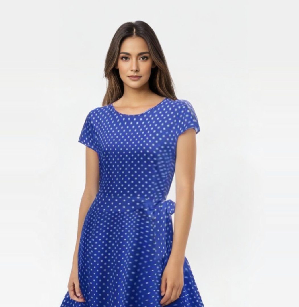 Robe Bleu Pin Up Madame Pin Up