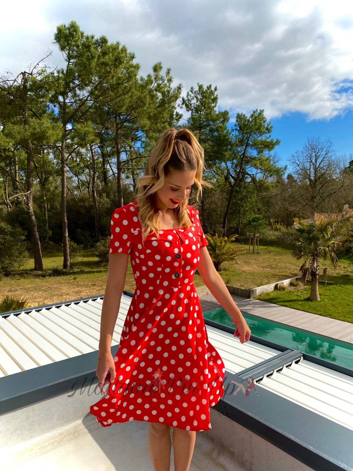 Robe De Soir e Vintage Ann e 50 Madame Pin Up