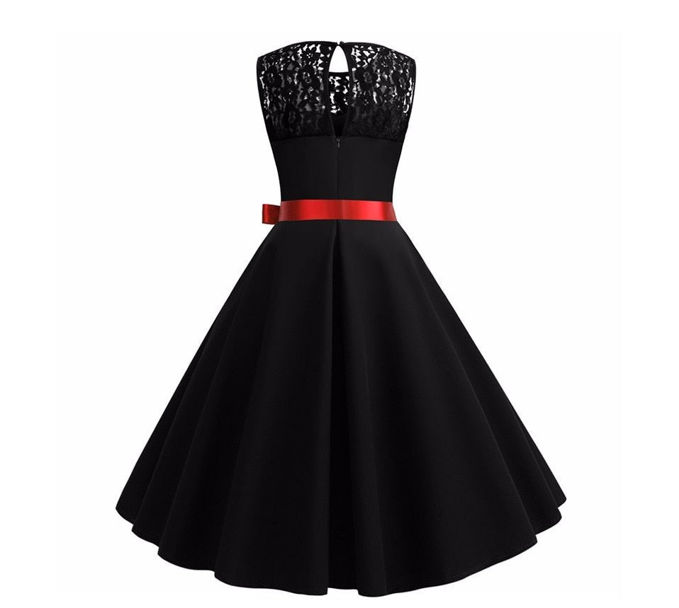 Robe Noire Balançoire Années 60 - Taille M (12) - Style Fit & Flare - Occasion Très Bon état