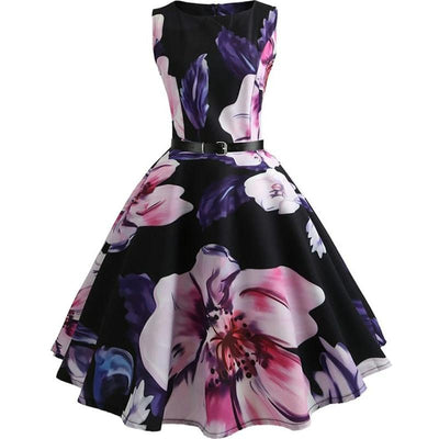 Robe Fleurie Année 60 - Madame Pin Up