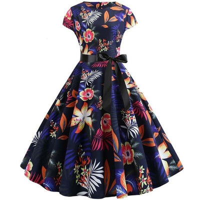 Robe Midi Style Année 50 - Madame Pin Up