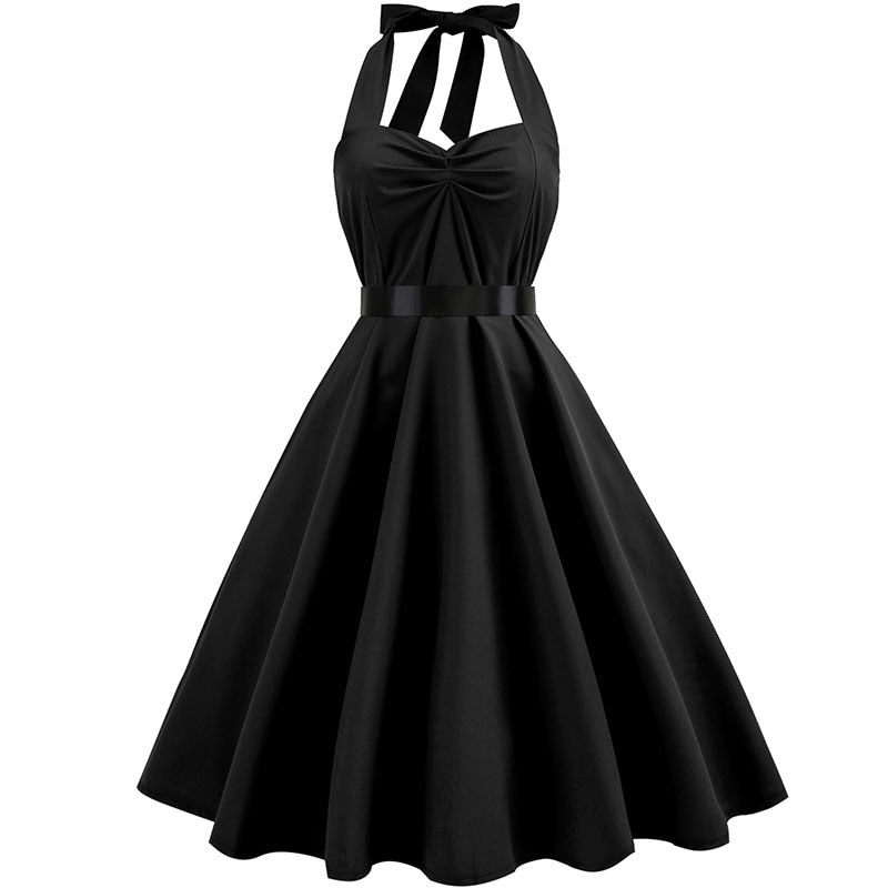 Robe Noire Annees 50 Madame Pin Up