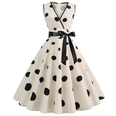 Robe Pin Up Année 50 Blanche - Madame Pin Up