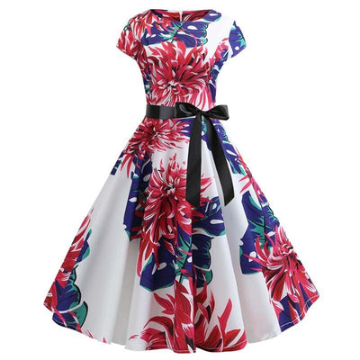 Robe Rose Des Années 50 - Madame Pin Up