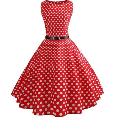 Robe Rouge Année 60 - Madame Pin Up