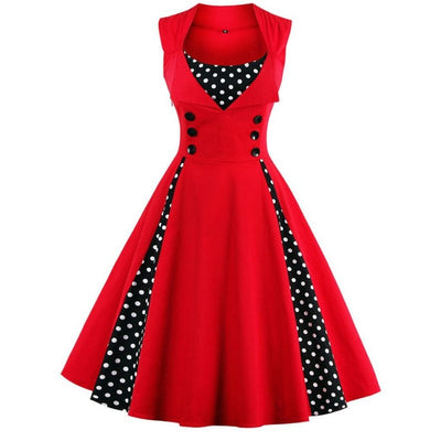 Robe Rouge Rockabilly - Madame Pin Up
