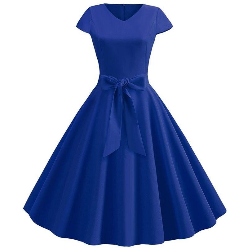 Robe Vintage Annee 50 Bleu