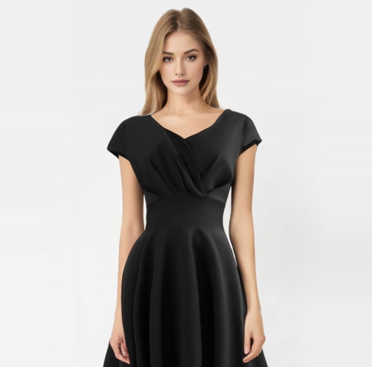 Année 50 Robe Courte Vintage Robe Vintage Année 50 Noire Madame Pin Up