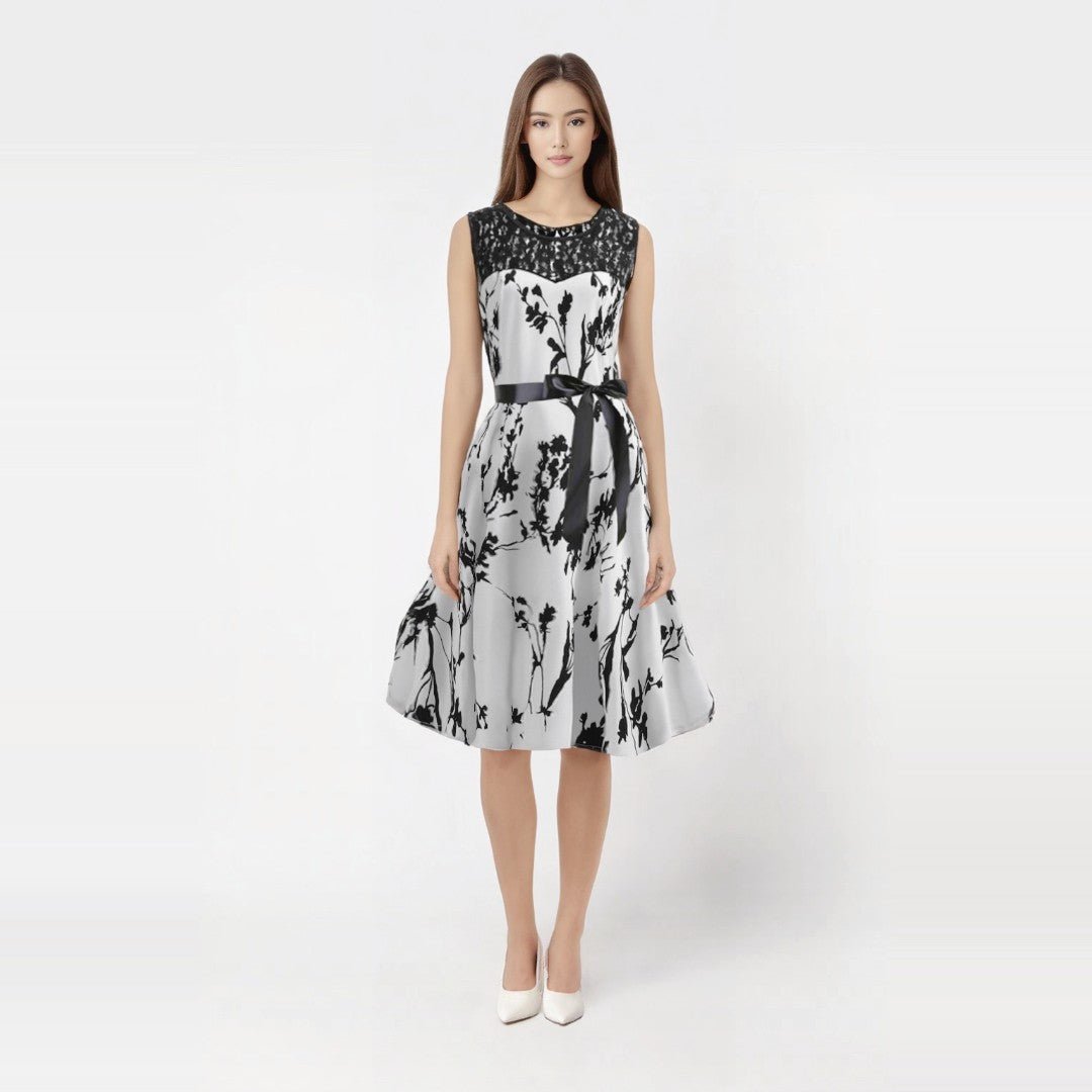 Robe Pin-up Rockabilly Rockabella 'Kia Rock Sugar' - Noir Et Blanc - Taille L - Neuf Avec Étiquettes